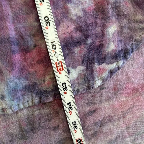 Palma Leone Shirt Dress Womens Medium Tie-Dye Artsy Boho High Low Hem‎ Beach - Picture 8 of 13